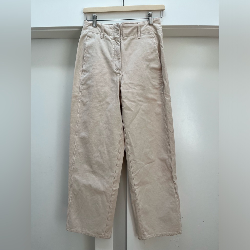 Wilfred Cream cotton Chinos Wide-Leg.